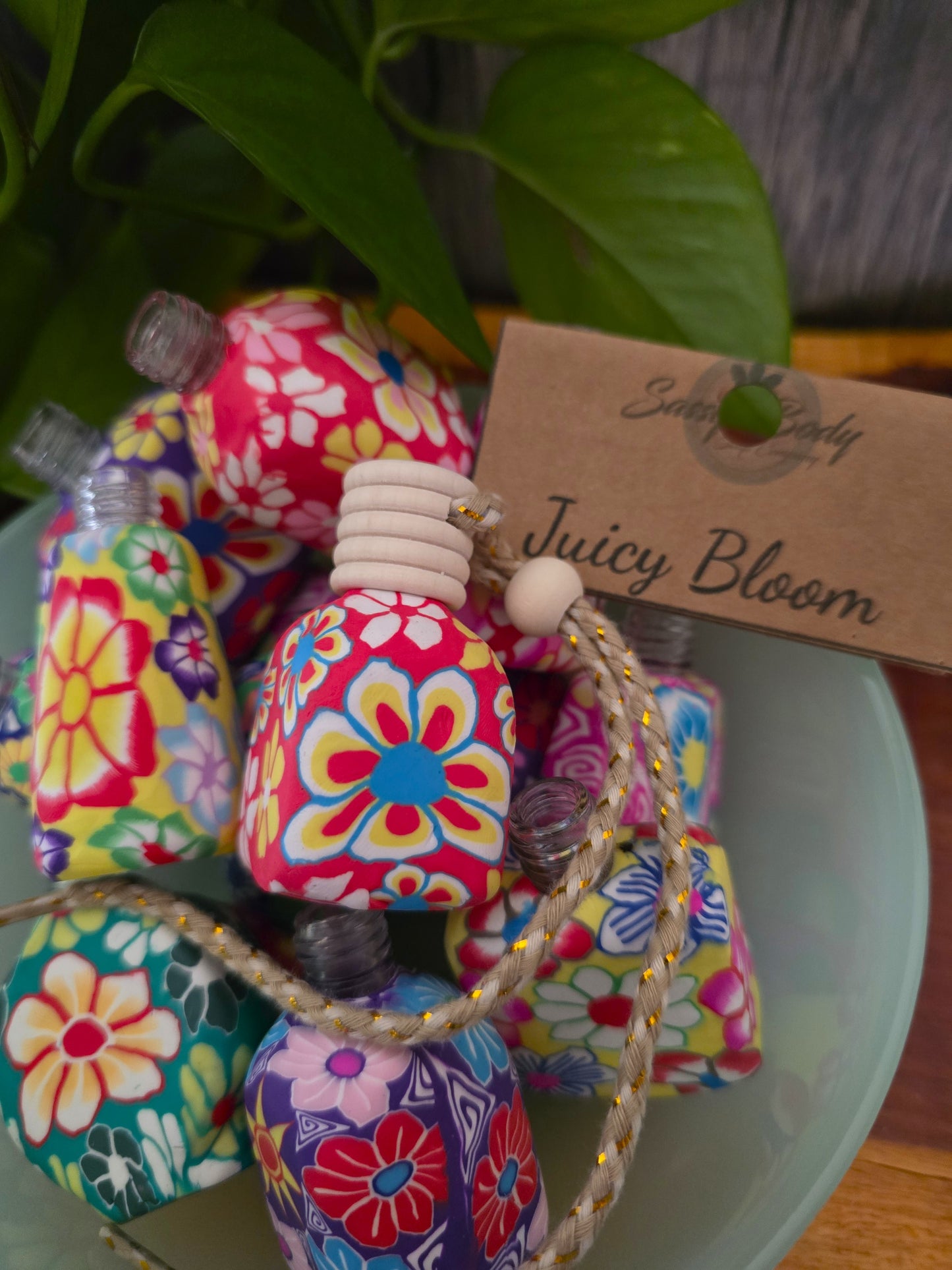 Juicy Bloom Car Freshener, Non-Toxic Car Freshie