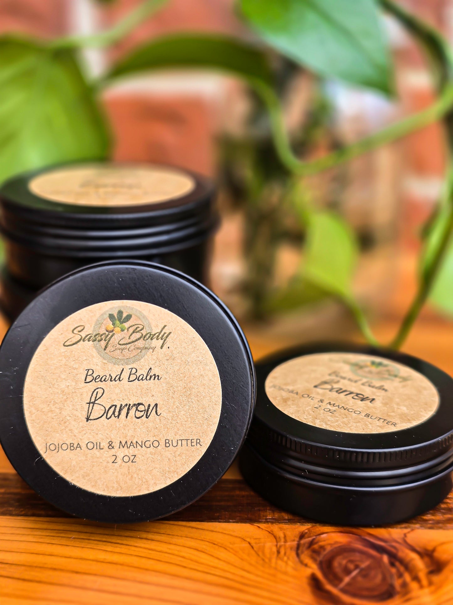 Barron Natural Beard Balm, Handmade Beard Moisturizer, Beard Care for Him
