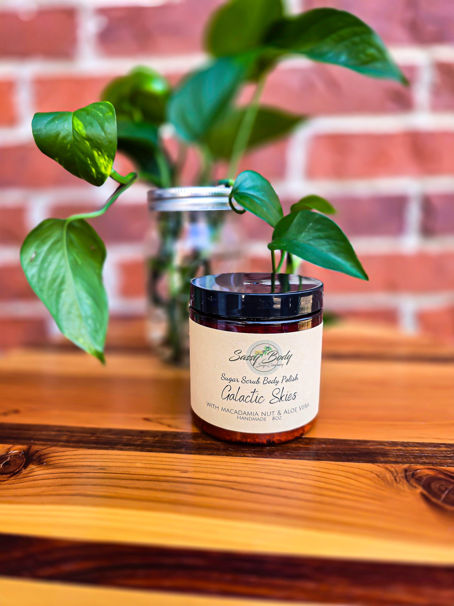 Galactic Skies Natural Sugar Scrub, Handmade Body Polish, Exfoliating Bath