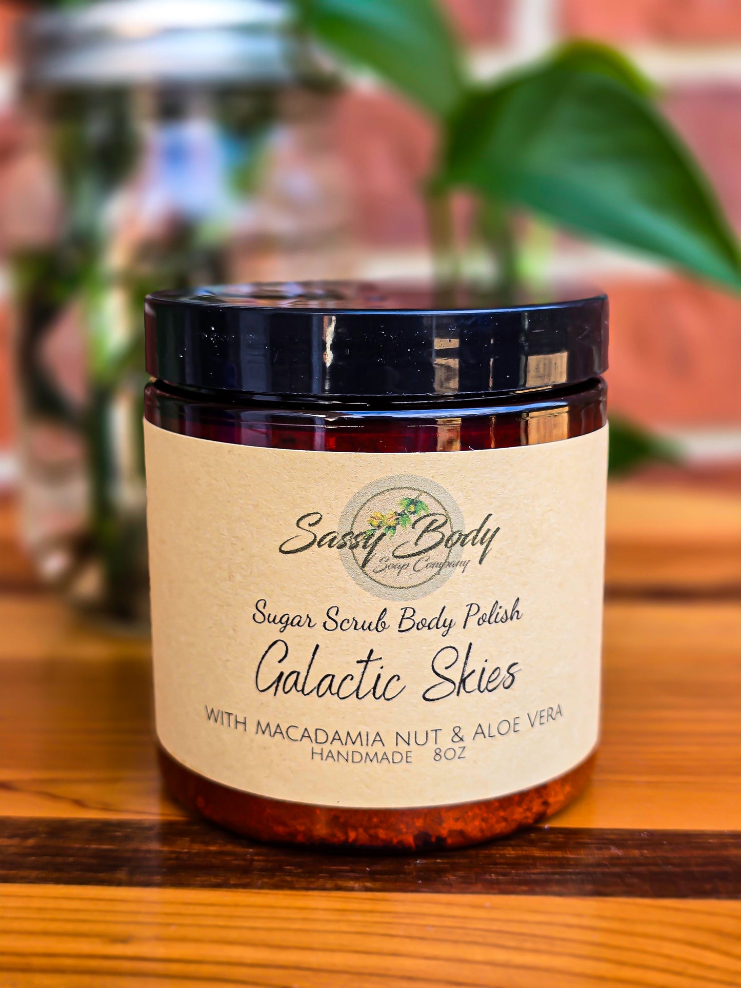 Galactic Skies Natural Sugar Scrub, Handmade Body Polish, Exfoliating Bath
