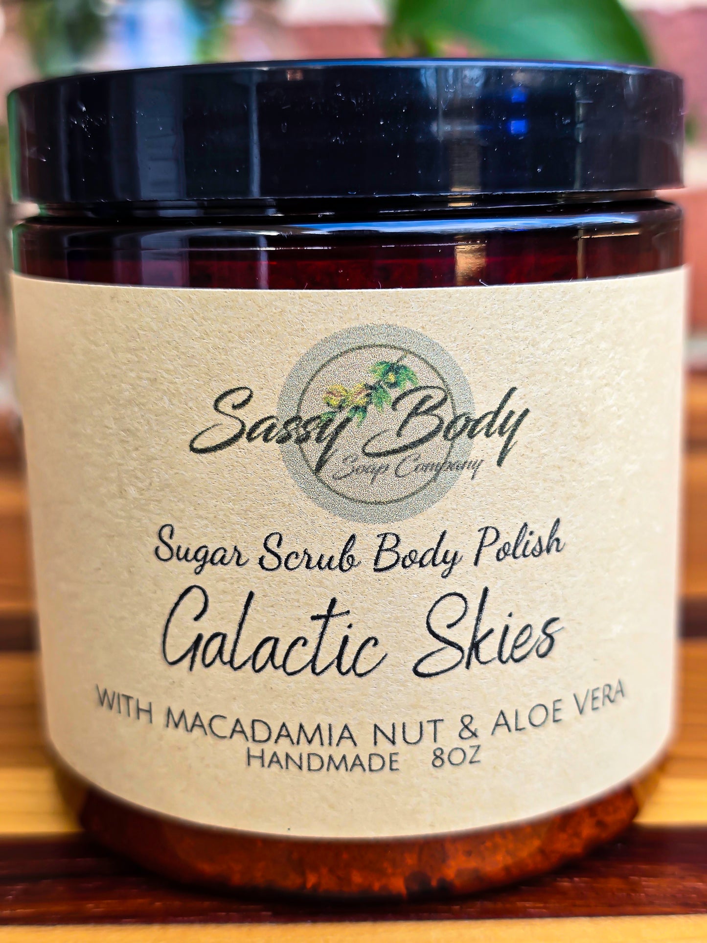 Galactic Skies Natural Sugar Scrub, Handmade Body Polish, Exfoliating Bath