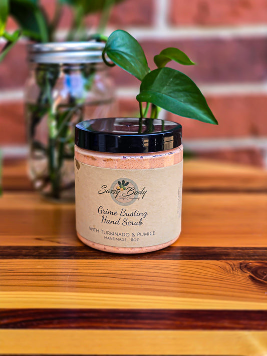 Grime Buster Hand Scrub, Natural Scrub, Handmade Hand Cleaner, Orange Grime Scrub
