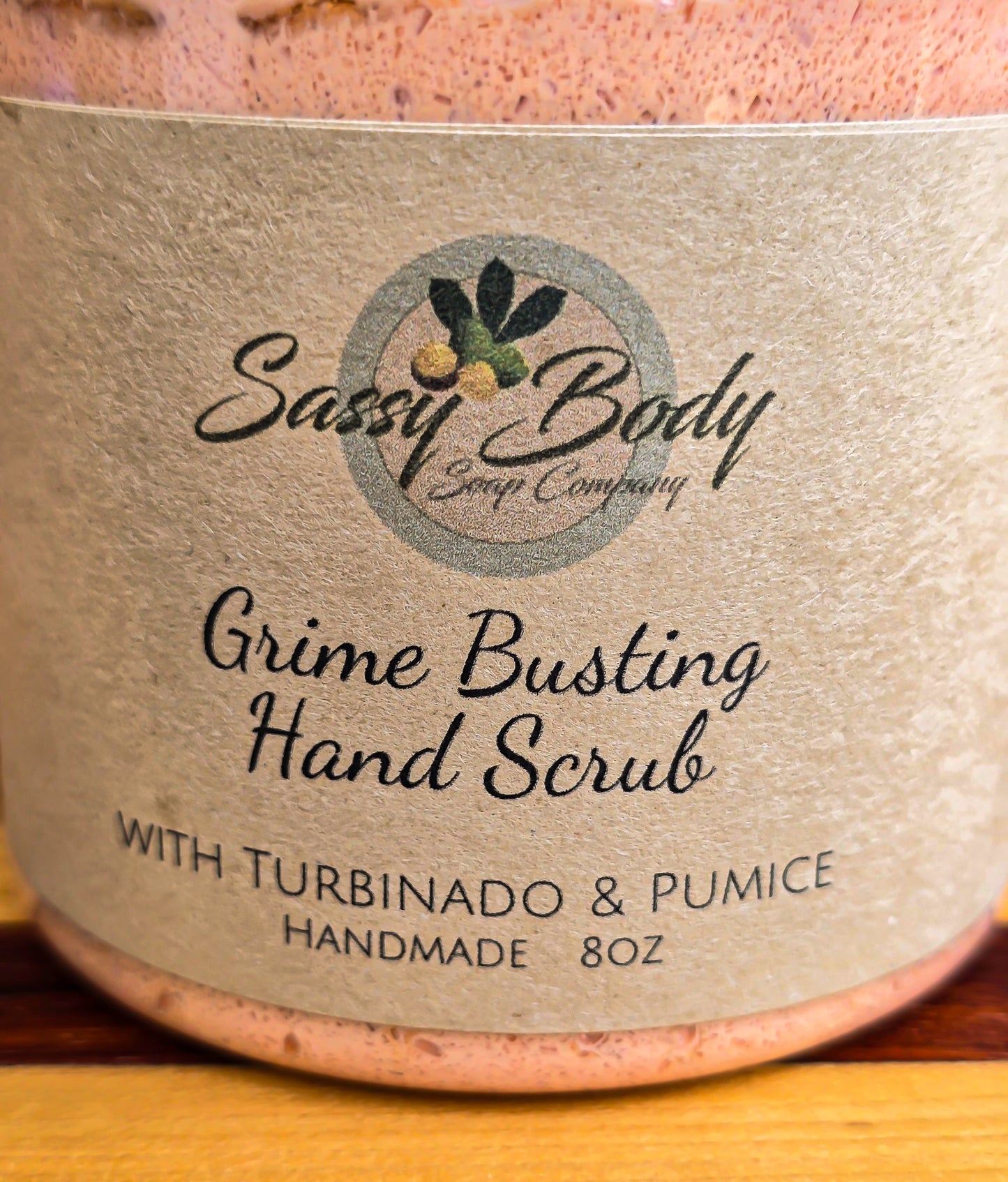 Grime Buster Hand Scrub, Handmade Hand Cleaner, Orange Grime Scrub