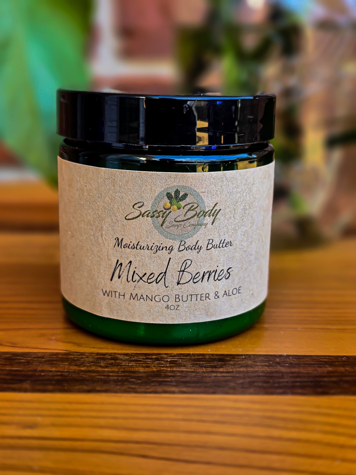 Mixed Berries Moisturizing Body Butter, Handmade Body Cream