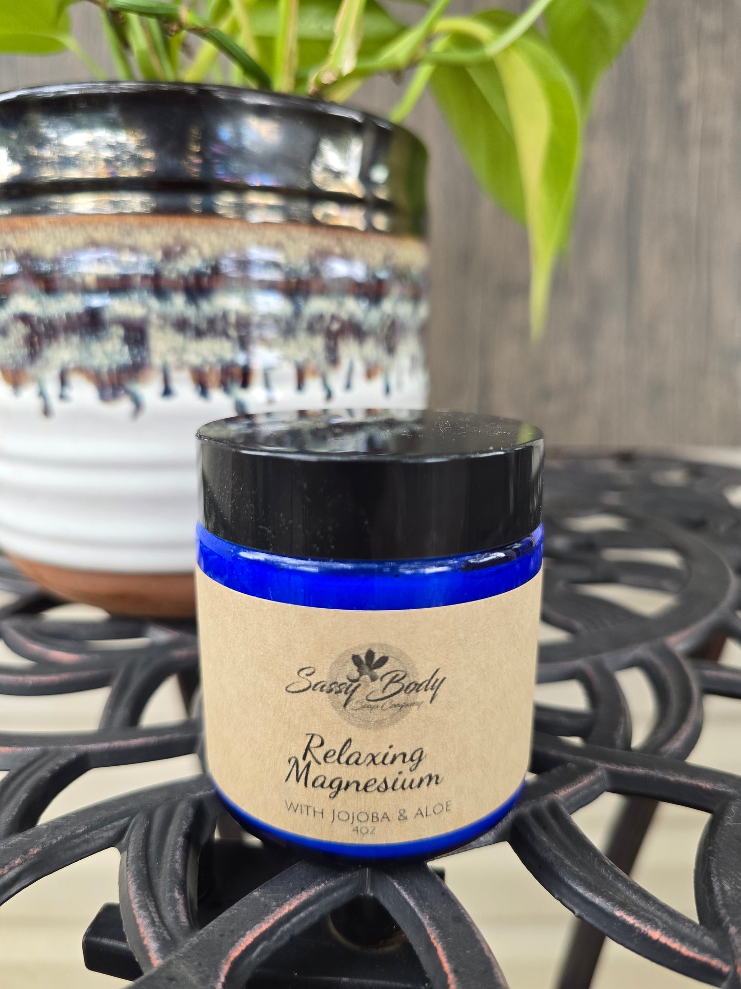 Relaxing Magnesium Cream, Magnesium Butter with Aloe and Jojoba