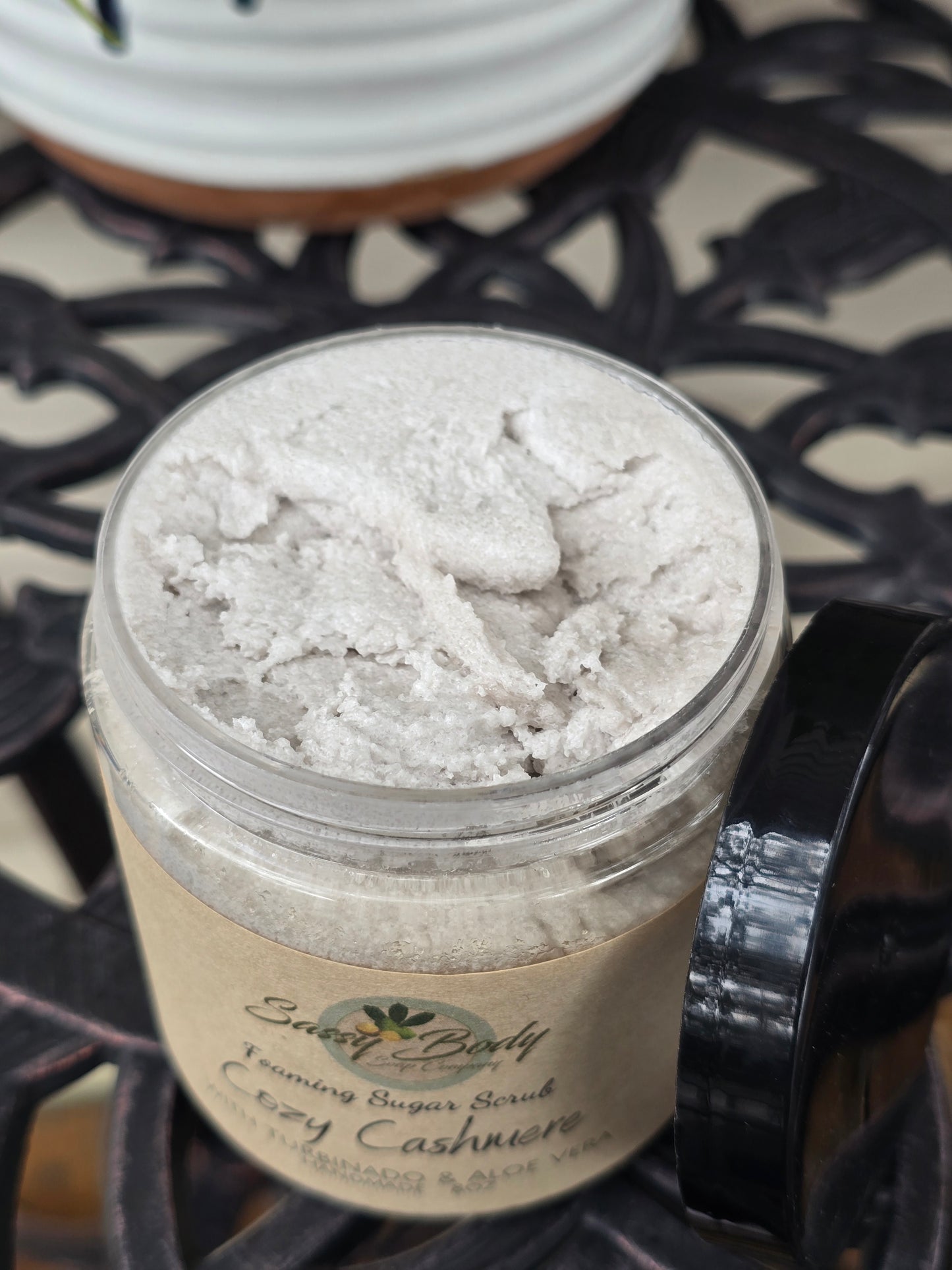 Cozy Cashmere Skies Natural Sugar Scrub, Exfoliating Bath