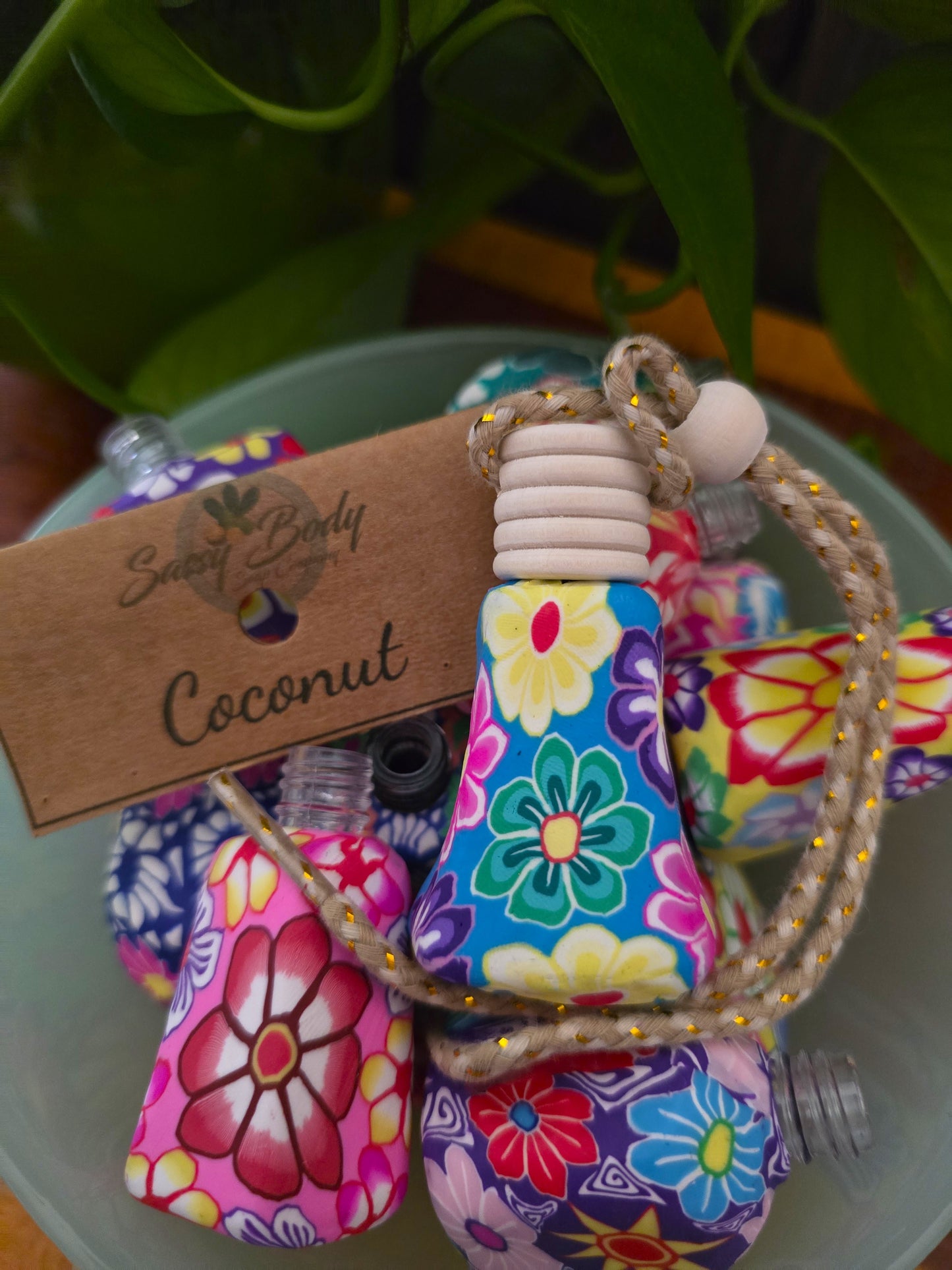 Coconut Car Freshener, Non-Toxic Car Freshie