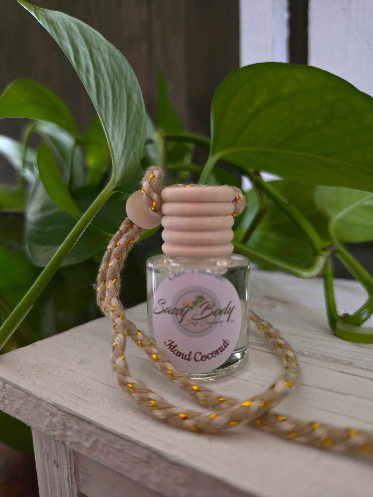 Coconut Car Freshener, Non-Toxic Car Freshie