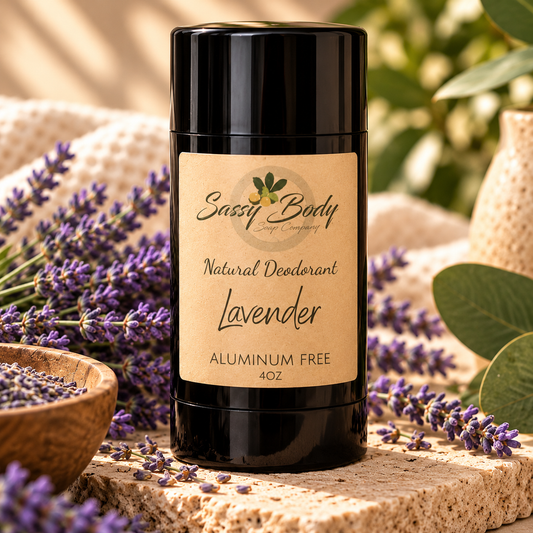 Lavender Natural Deodorant, All Natural Body Odor Solid Stick