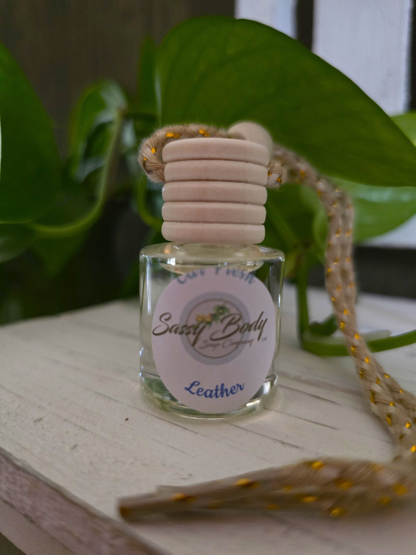 Leather Car Freshener, Non-Toxic Car Freshie